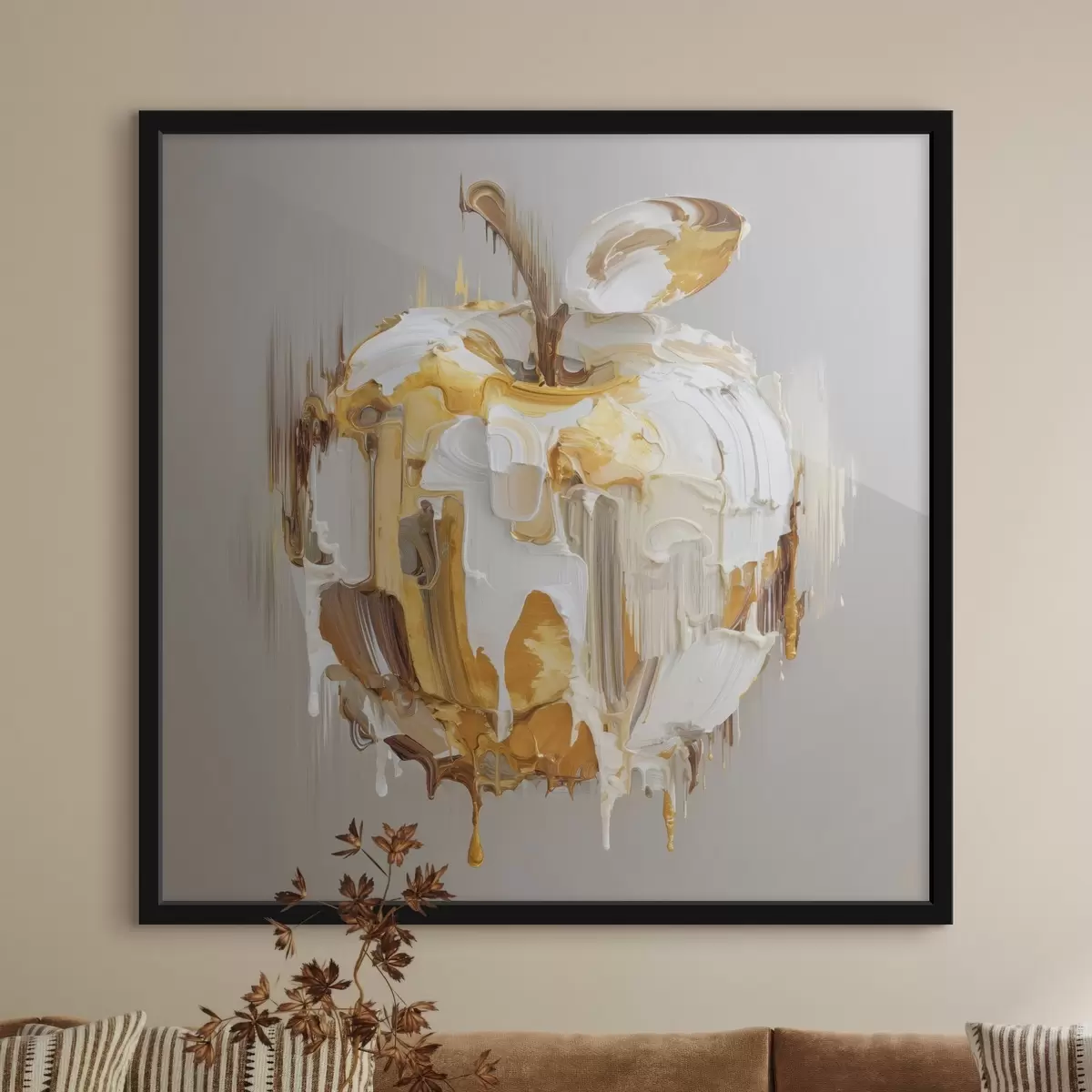 Poster Măr cu efect de vopsea topită f45862