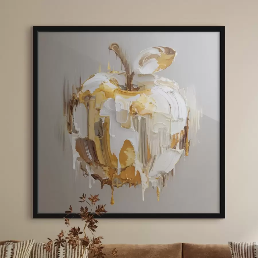 fototapet Măr cu efect de vopsea topită f45862