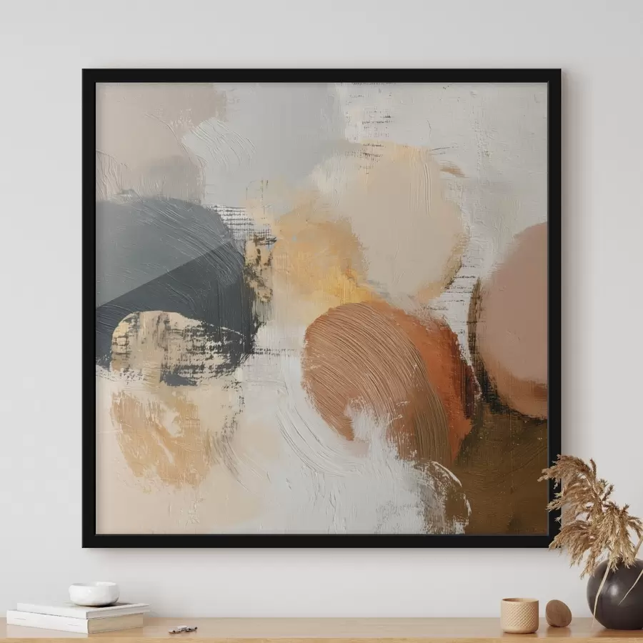 fototapet Abstracție texturată în tonuri de bej și gri f45863