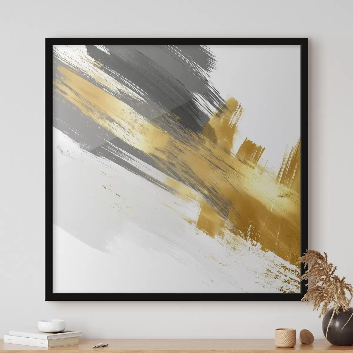 Poster Artă modernă cu elemente de pensulație rapidă f45865