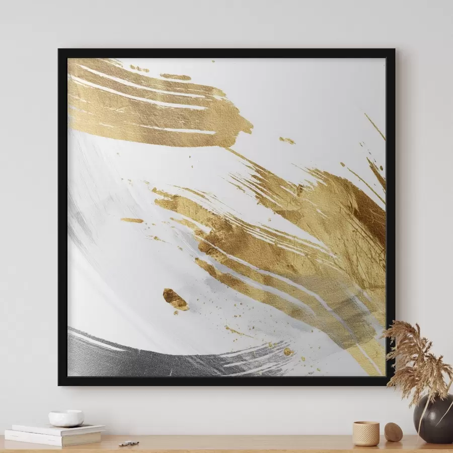 fototapet Linii dinamice în tonuri de alb și galben-gri f45866