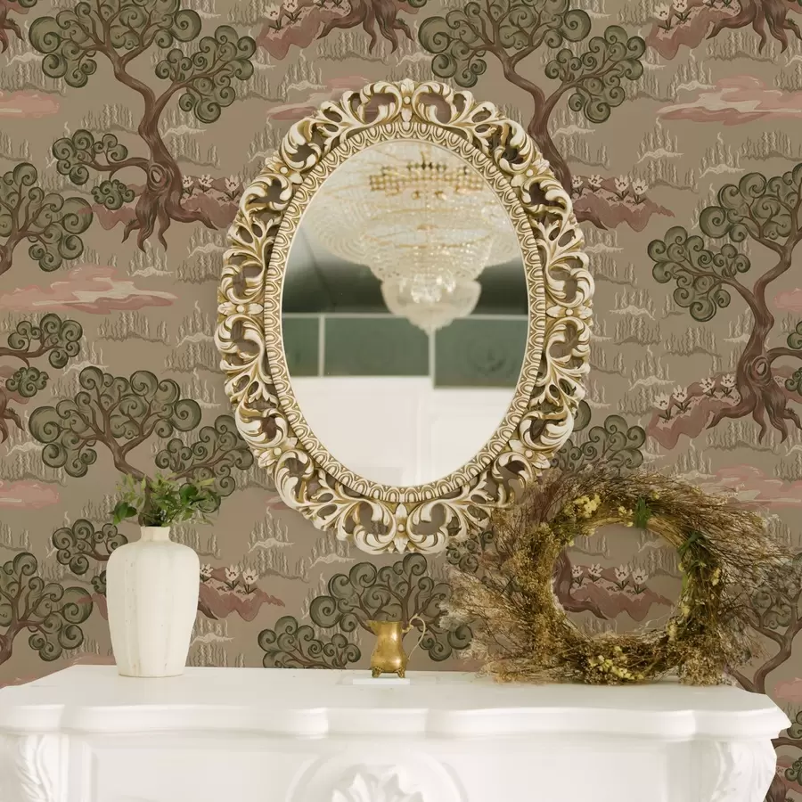 fototapet Peisaj oriental cu copaci capricioși pe un fundal nisipos a00715