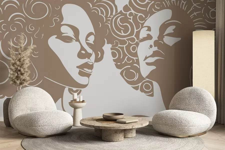 fototapet Două fete w04688