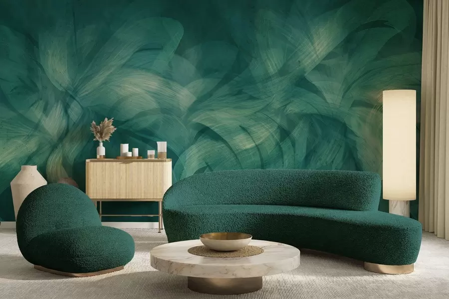 fototapet Valuri abstracte pe un perete de beton w04668