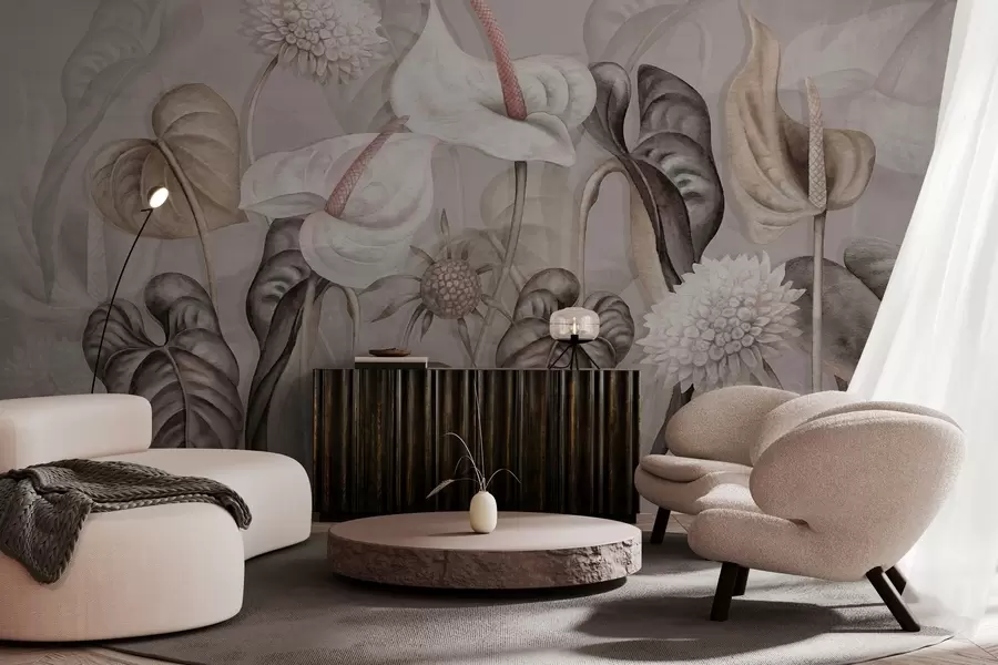 fototapet Plante pe perete w04669v1