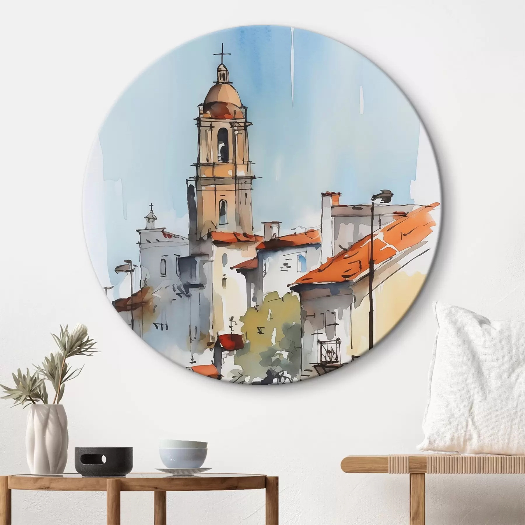 Tablouri Acuarelă imitație peisaj urban r46120