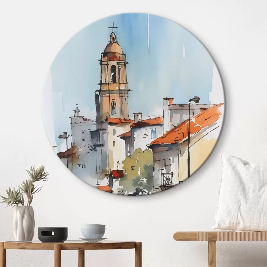 Tablouri Acuarelă imitație peisaj urban r46120