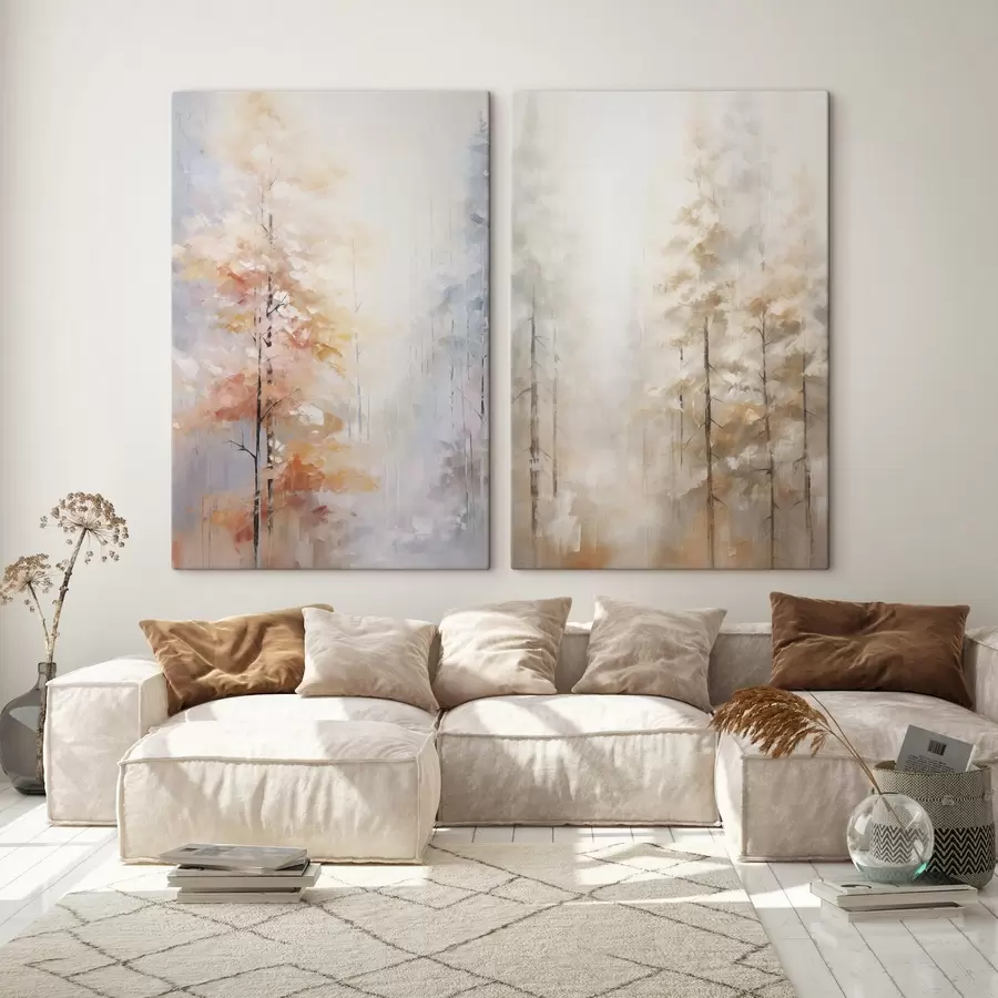 Tablouri Pictură imitație pădure de toamnă m00833