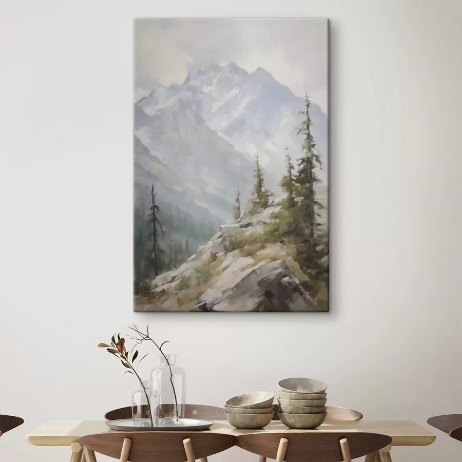 Tablouri Molid în fundalul munților s46202