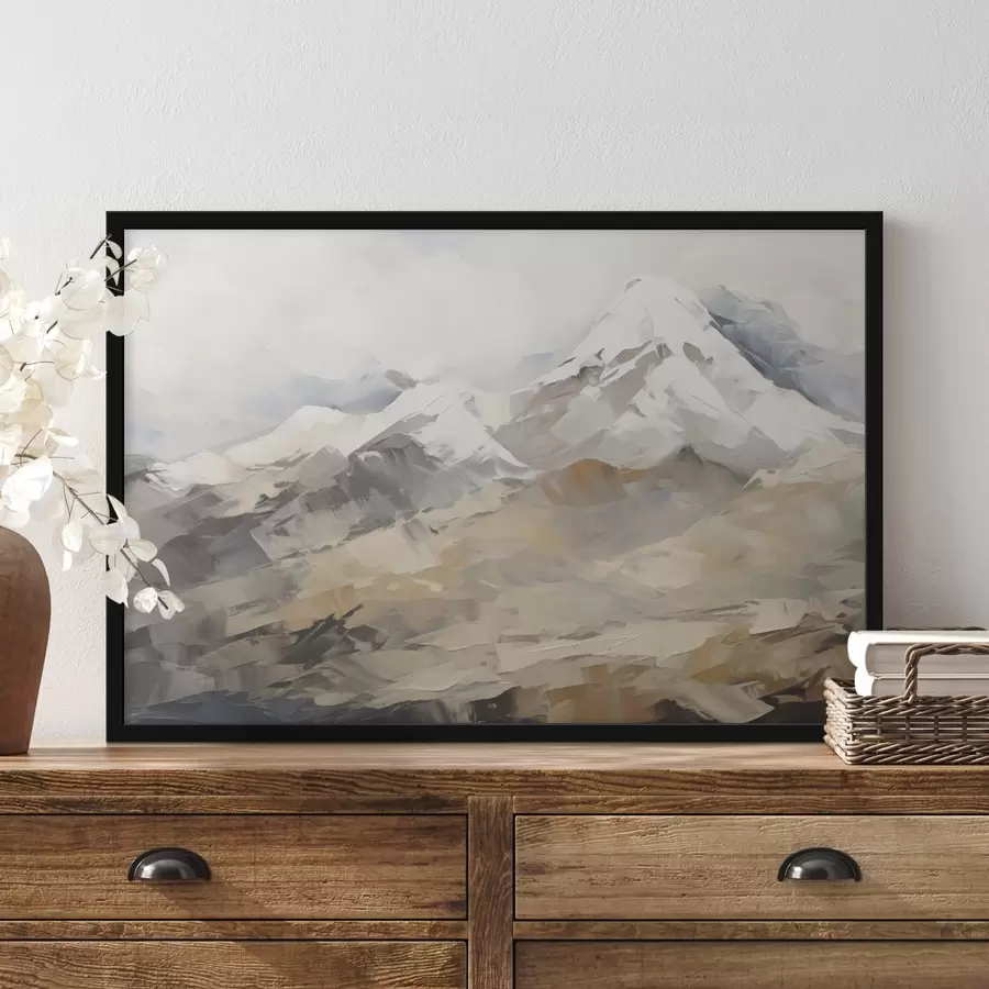 fototapet Pictură imitație de munte f46193