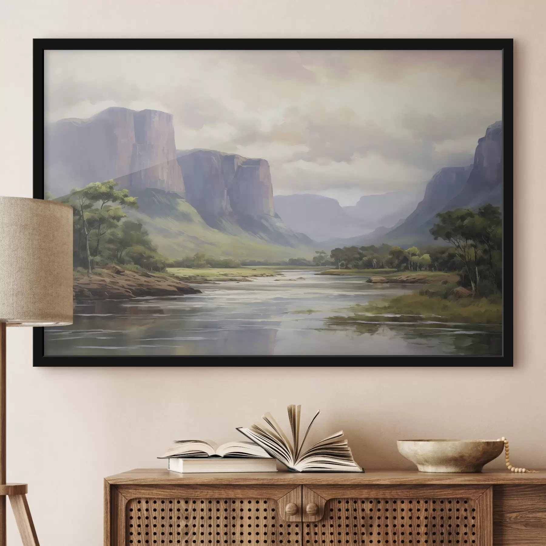 fototapet Parc cu vedere la munte f46194