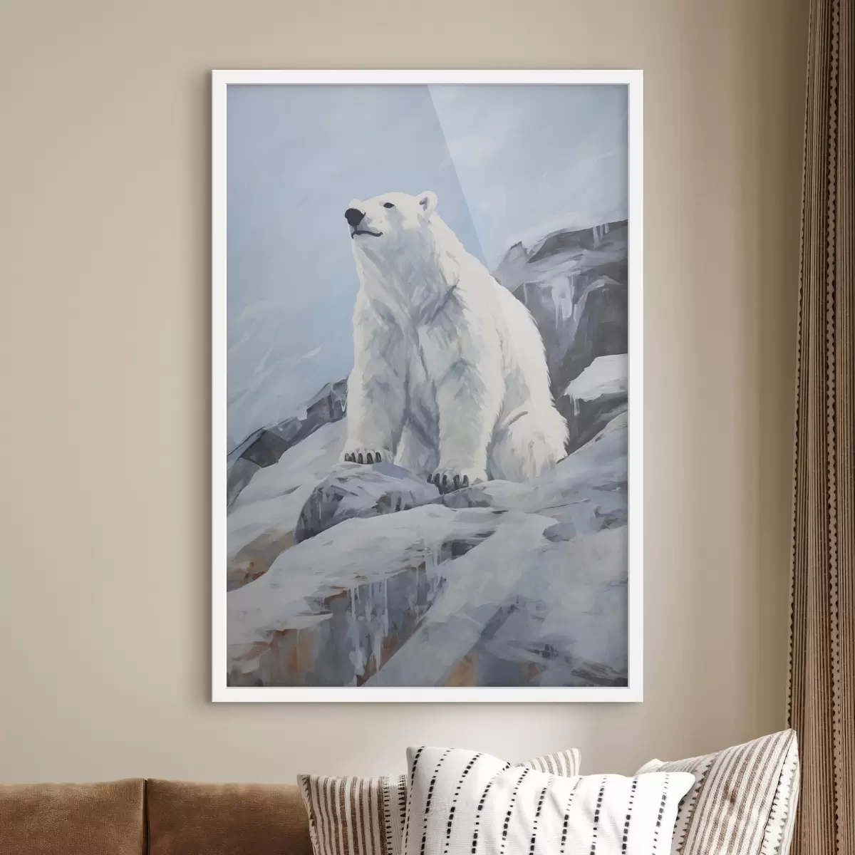 Poster Un urs stă pe o banchiză de gheață f46199