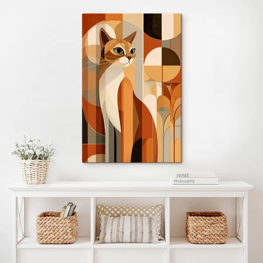 Tablouri Pisică geometrică s46208