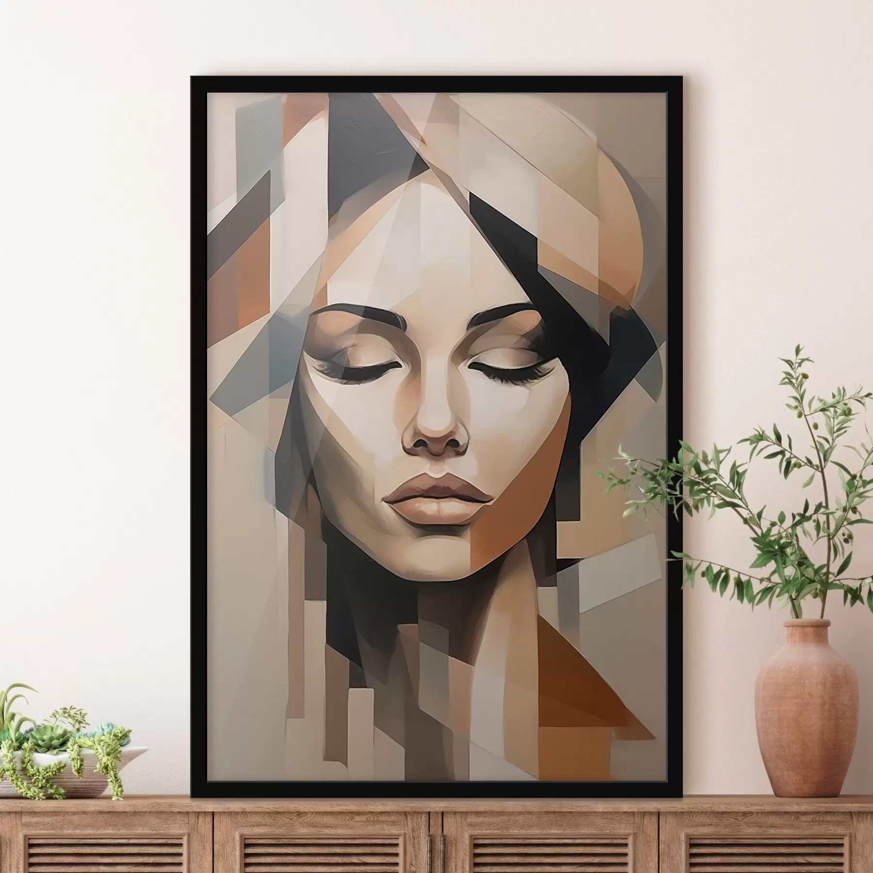 fototapet Portret geometric feminin f46220