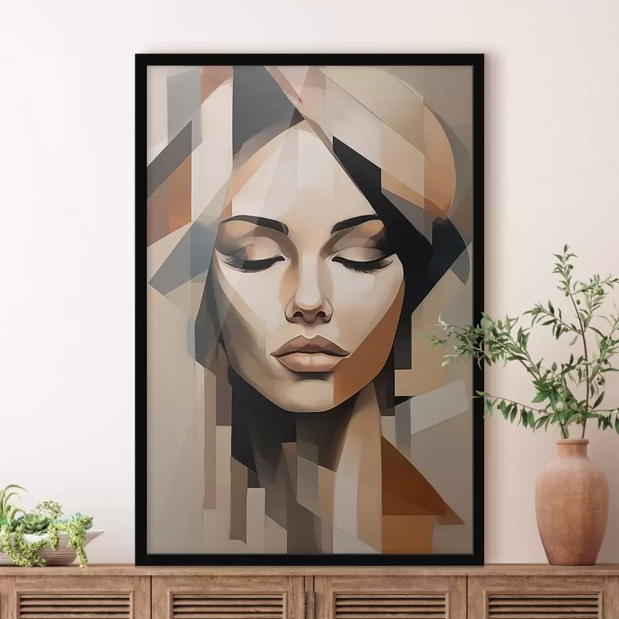 fototapet Portret geometric feminin f46220