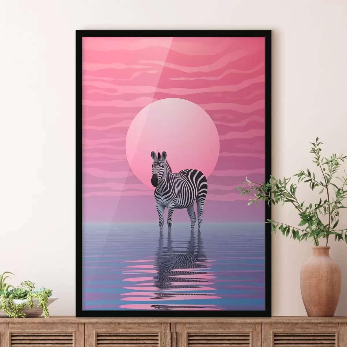 Poster Zebra la apusul soarelui f46230