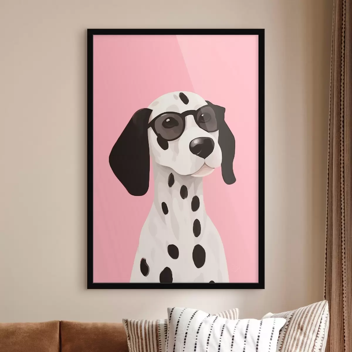 Poster Dalmatian cu ochelari de soare f46251