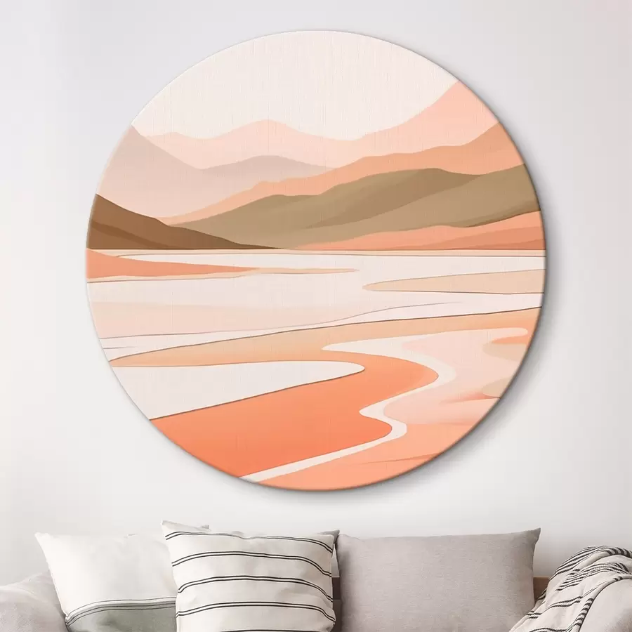 Tablouri Peisaj abstract cu munți și râu r46249