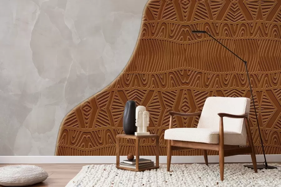 fototapet Ornament și beton w04664