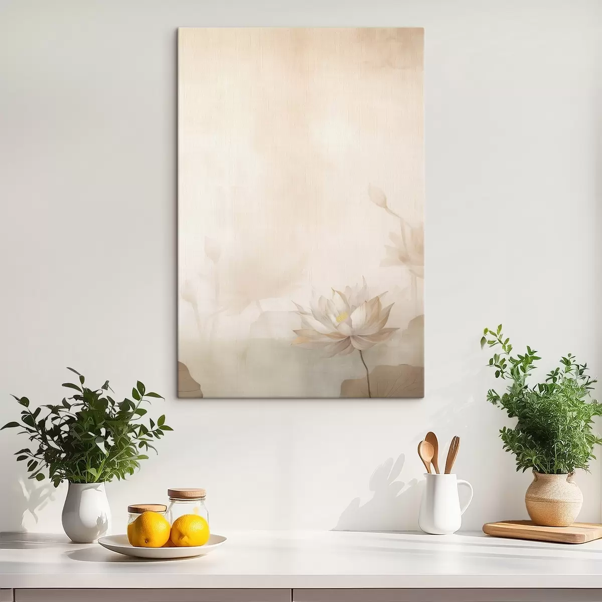 Tablouri Floare de lotus pe un fundal deschis s46070