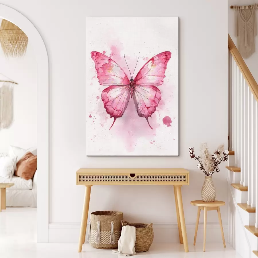 Tablouri Fluture delicat pe un fundal acuarelat s46077