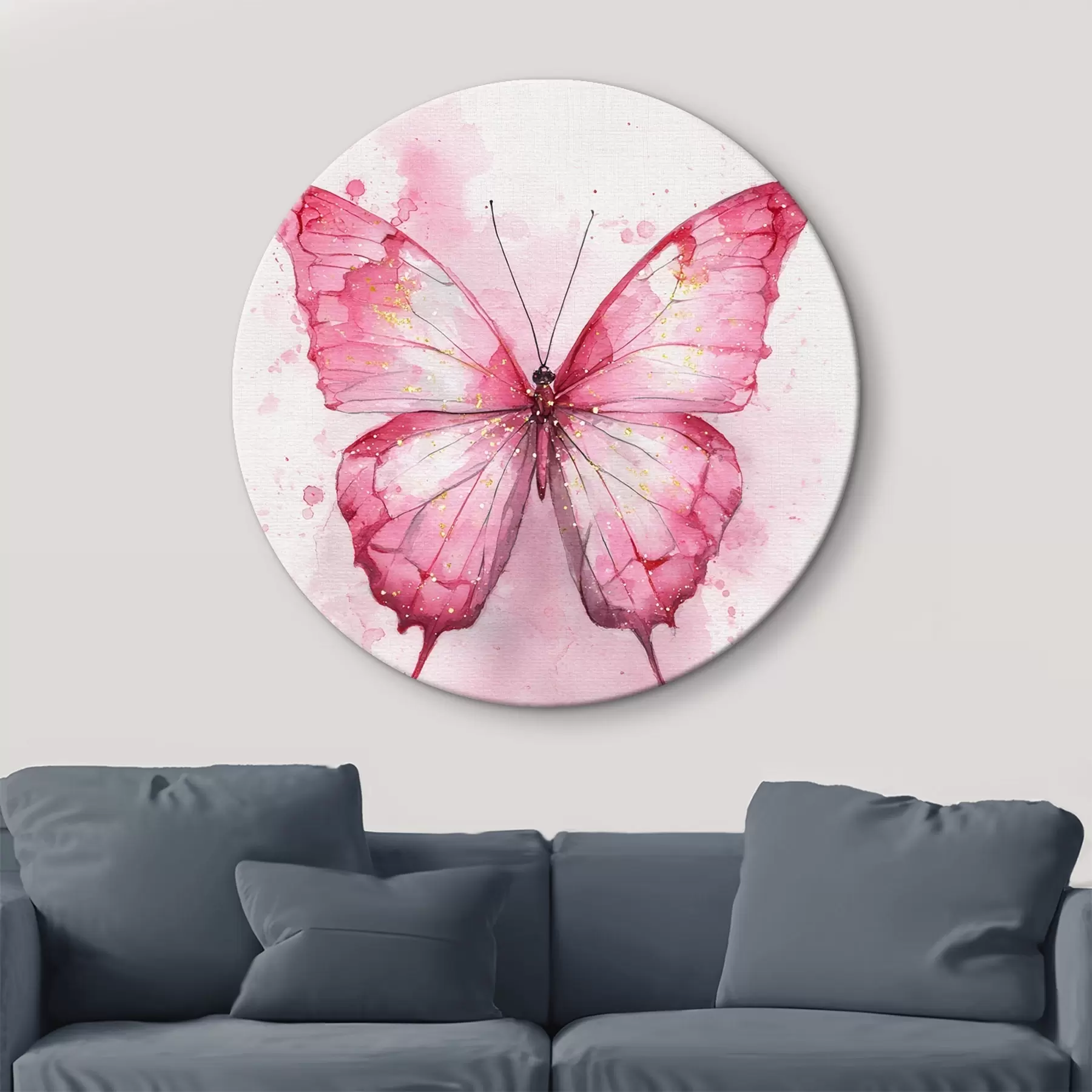 Tablouri Fluture delicat pe un fundal acuarelat r46077