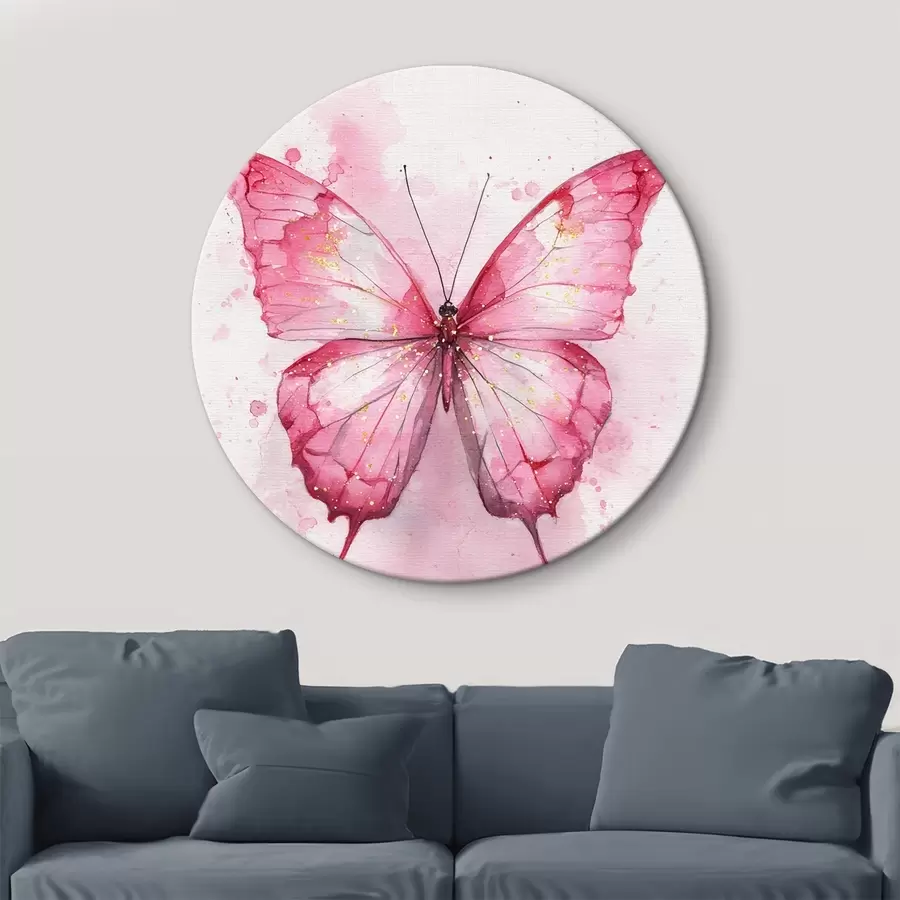 Tablouri Fluture delicat pe un fundal acuarelat r46077