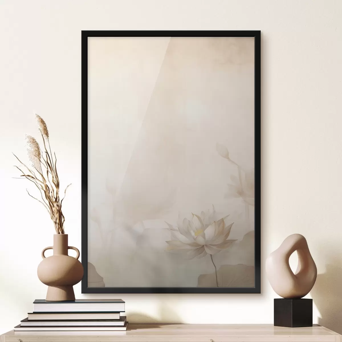 Poster Floare de lotus pe un fundal deschis f46070