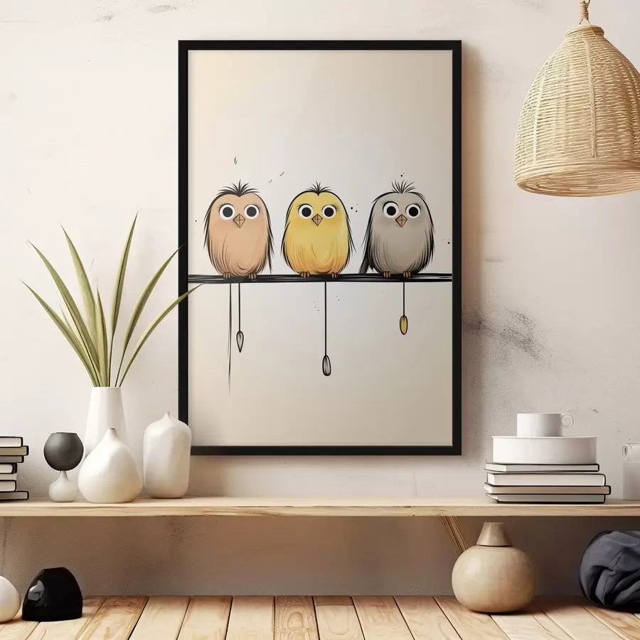 fototapet Pui drăguți f46071