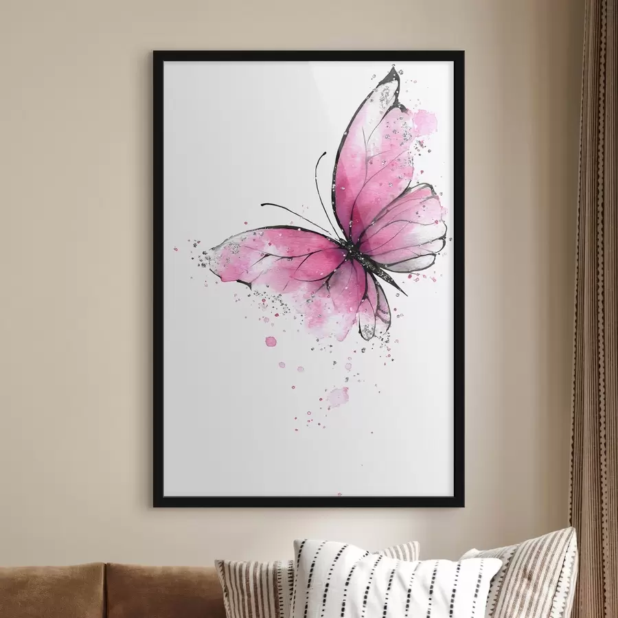 fototapet Fluture roz f46076