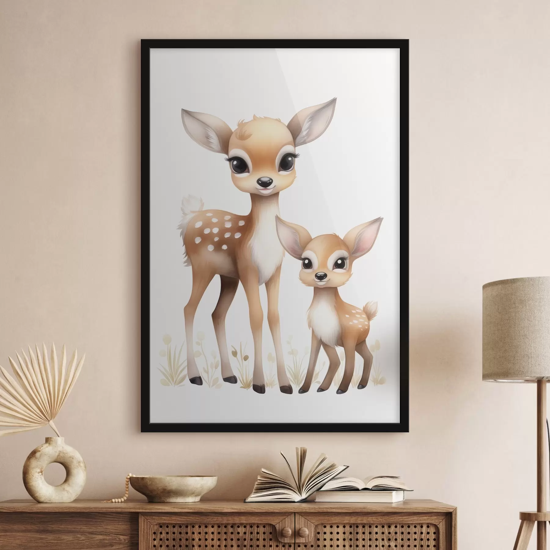 fototapet Doi pui de căprioară f46080