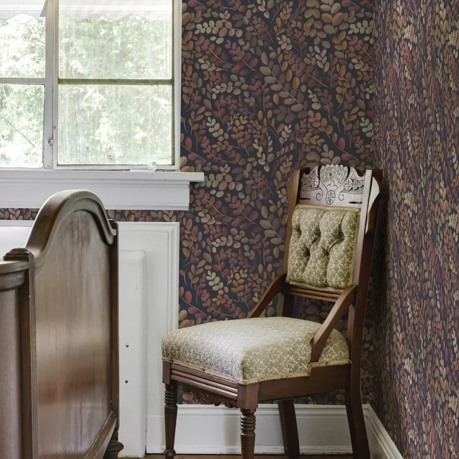 fototapet Frunze de toamnă în nuanțe calde de portocaliu-roz a00799v2