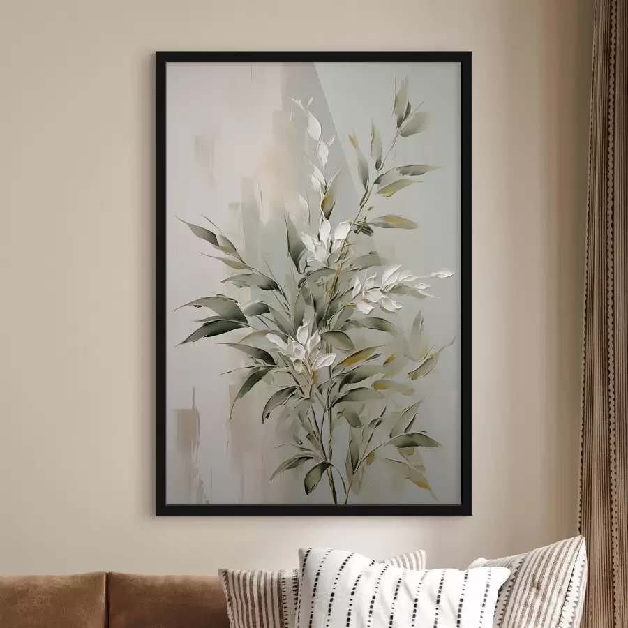 fototapet Ramură abstractă cu frunze f46135