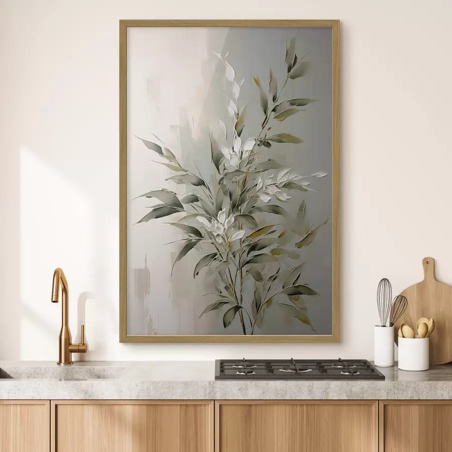fototapet Ramură abstractă cu frunze f46135