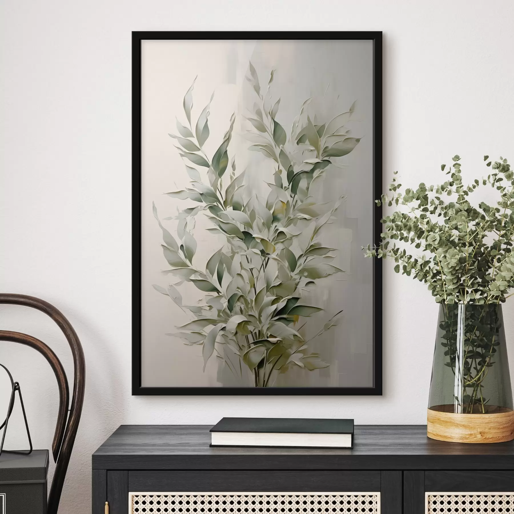 fototapet Ramură abstractă cu frunze f46136