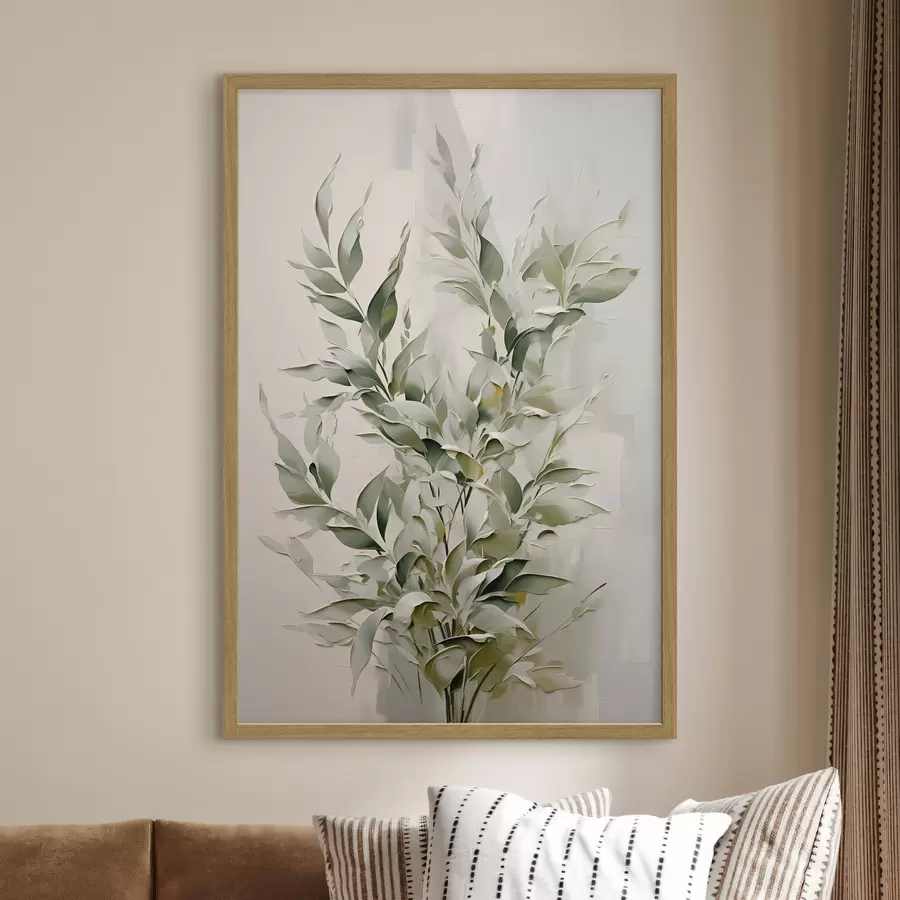fototapet Ramură abstractă cu frunze f46136