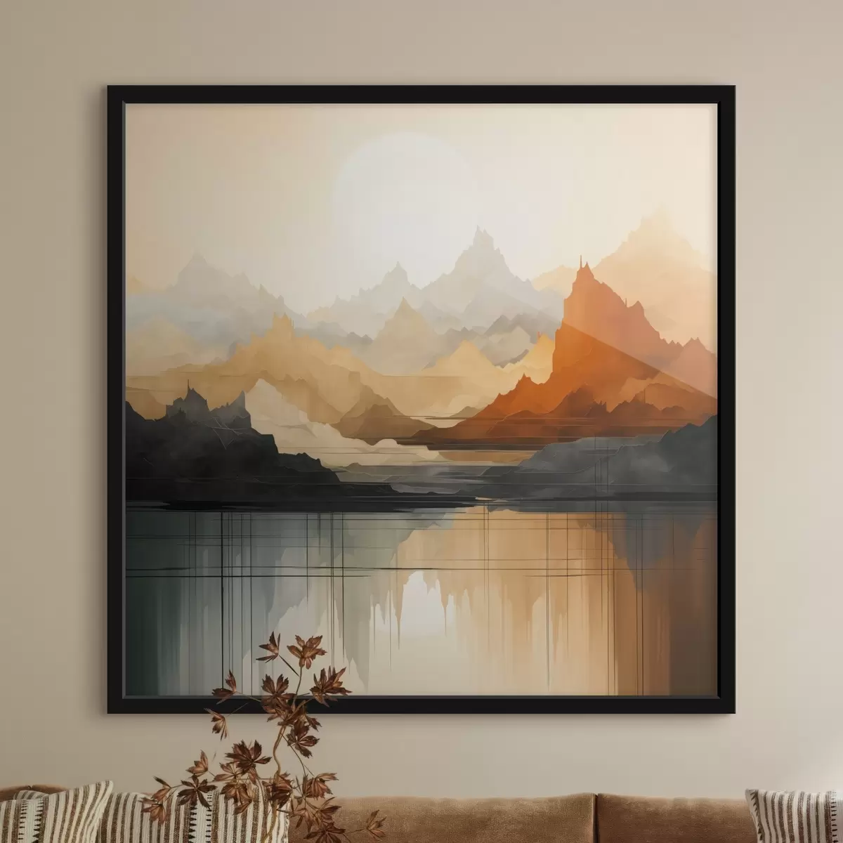 Poster Abstract peisaj montan f46140