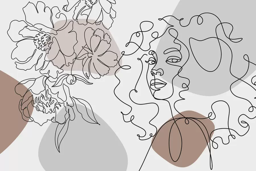 fototapet Fata în rânduri w04724