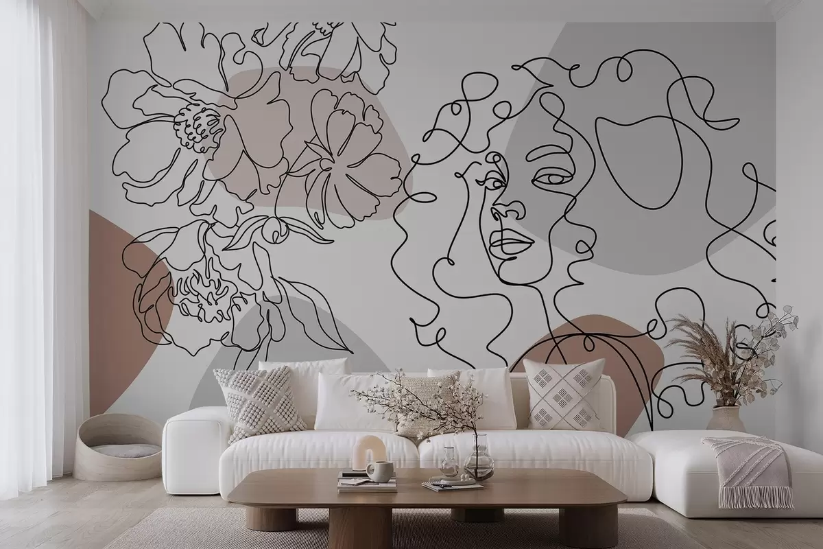 fototapet Fata în rânduri w04724