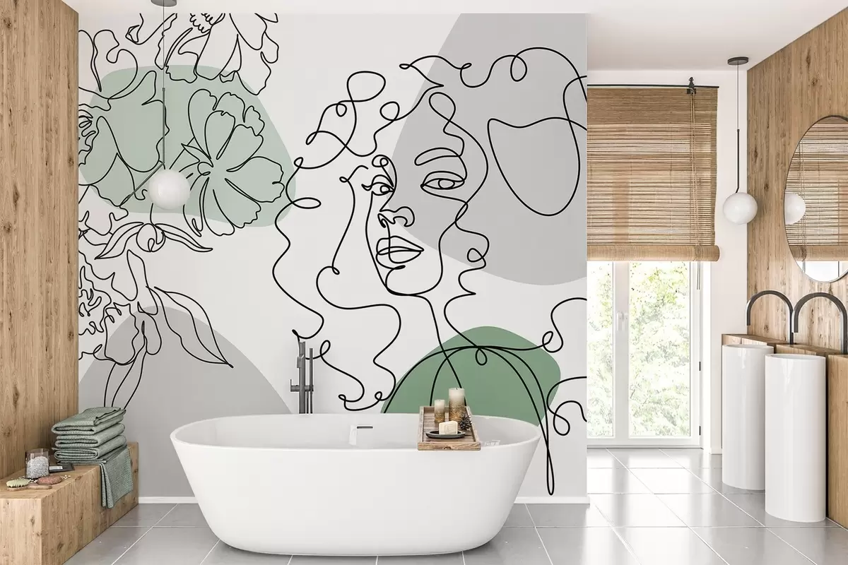 fototapet Fata în rânduri w04724v1