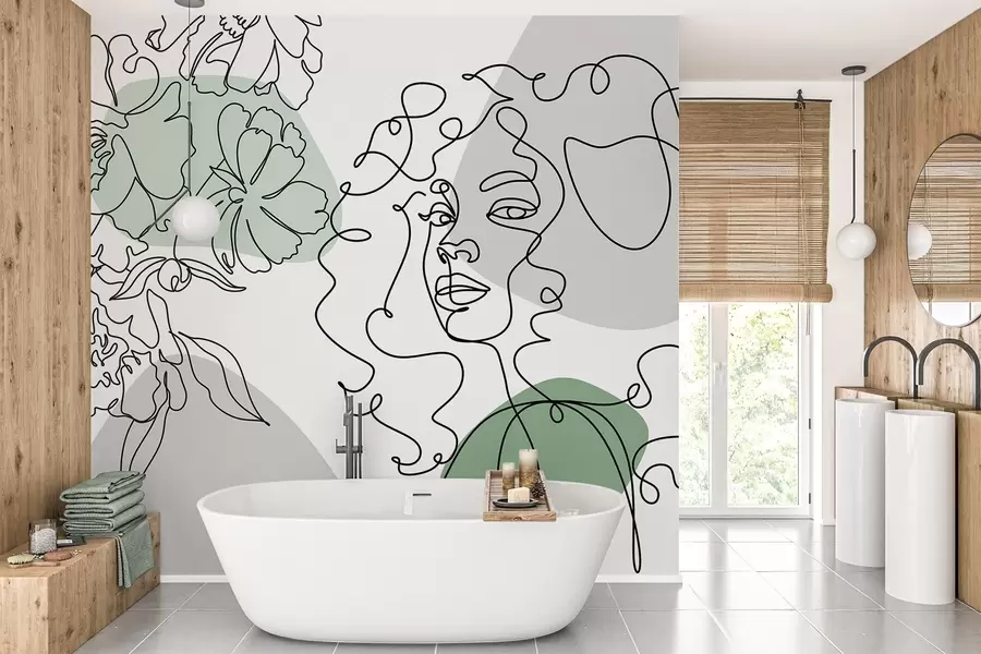 fototapet Fata în rânduri w04724v1