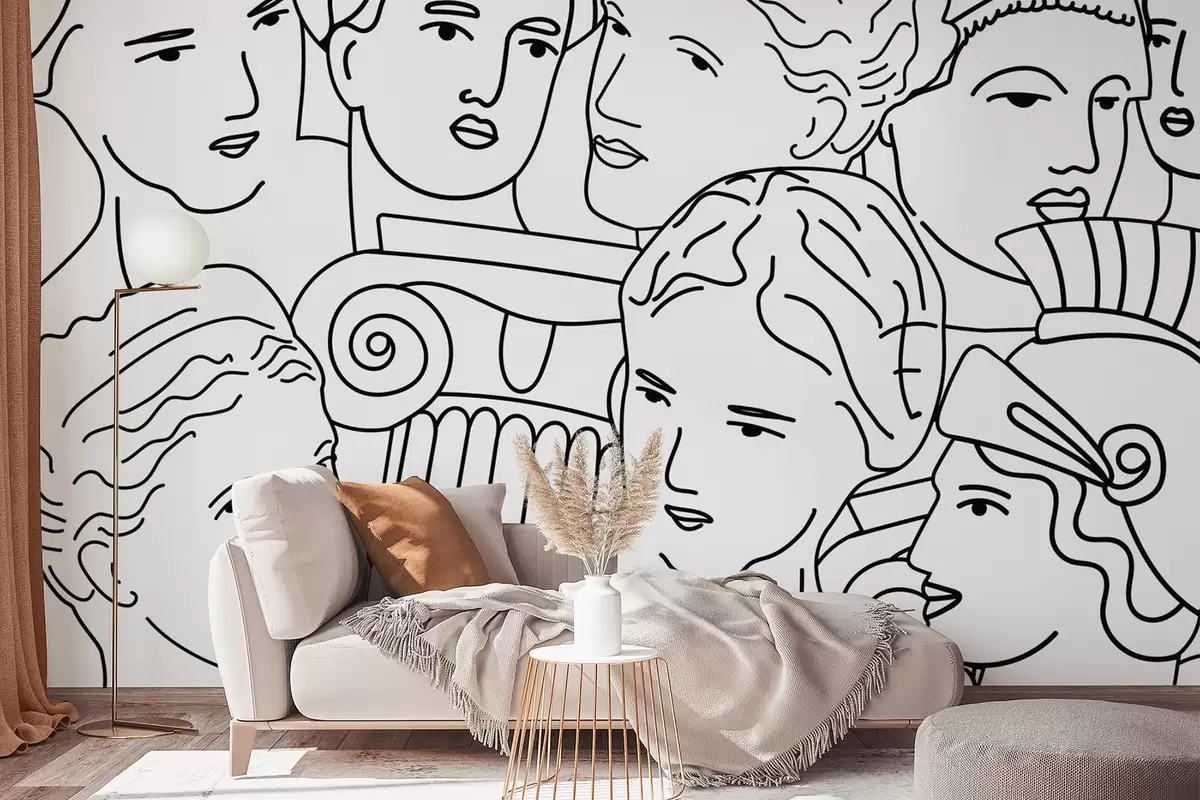 fototapet Fețe antice w04728