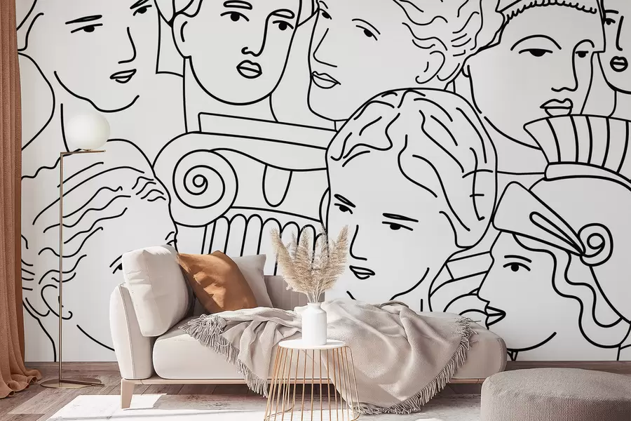 fototapet Fețe antice w04728