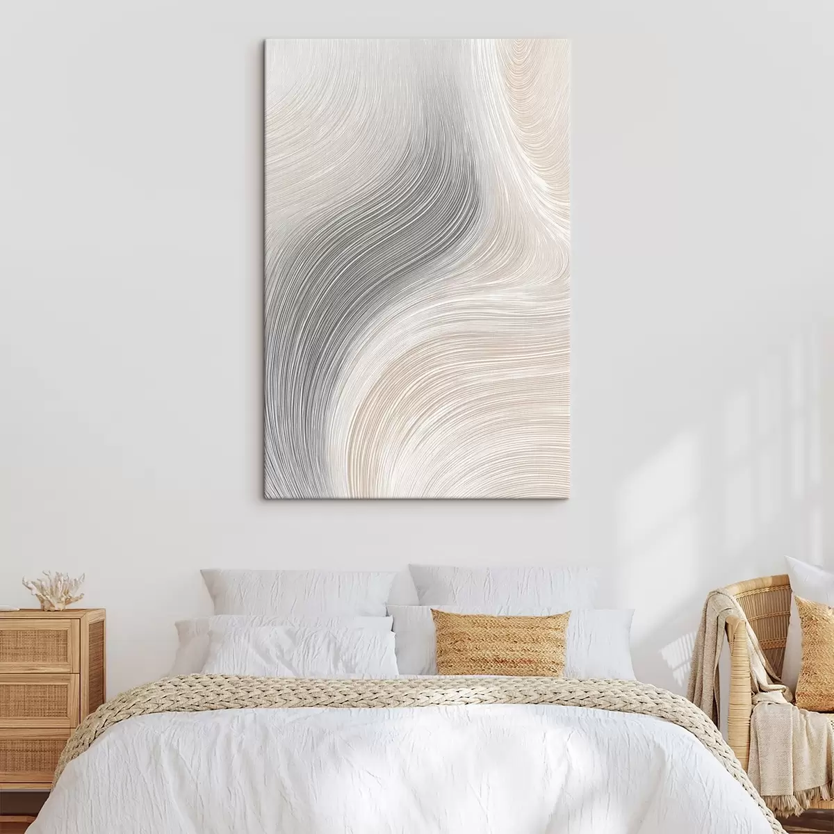 Tablouri Linii abstracte, fluide, în nuanțe neutre s46154
