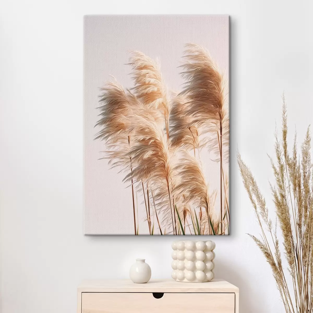 Tablouri Ierburi decorative pufoase pe un fundal deschis s46157