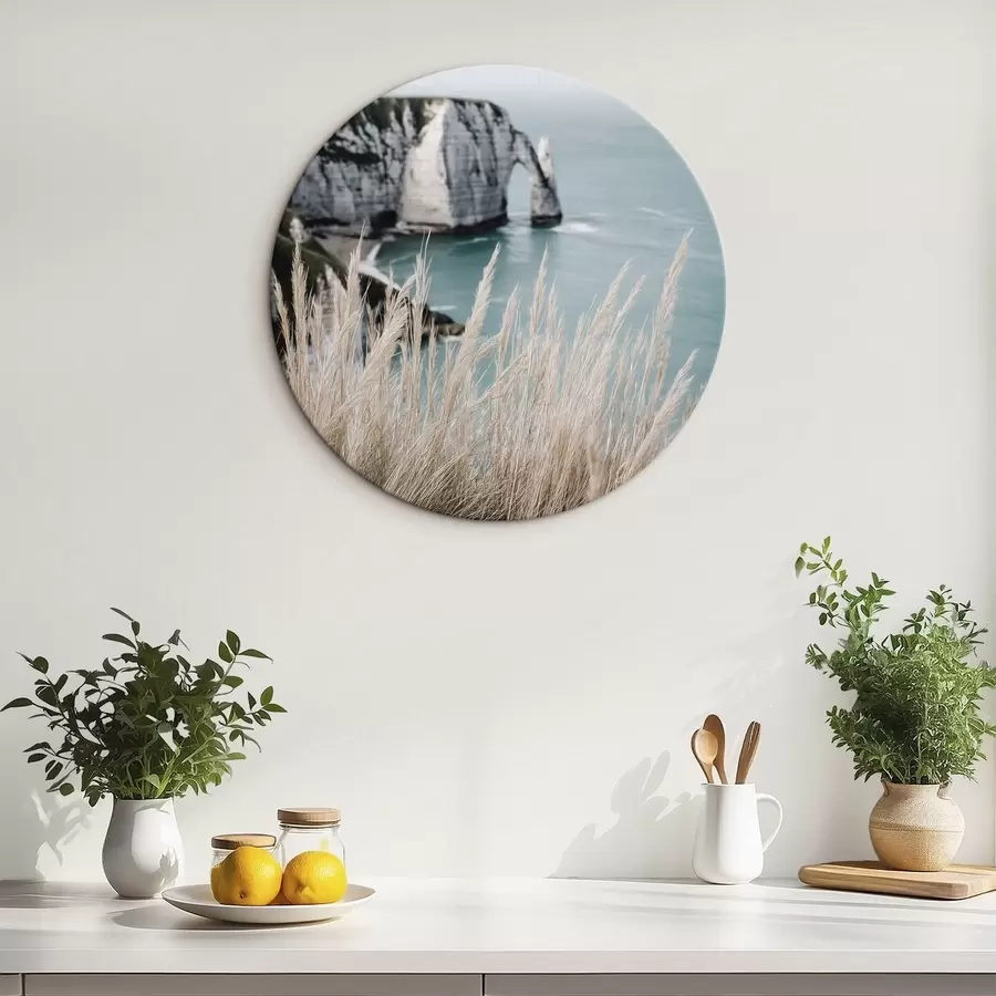 Tablouri Marea și arcul de piatră, priveliște prin iarba uscată r46142