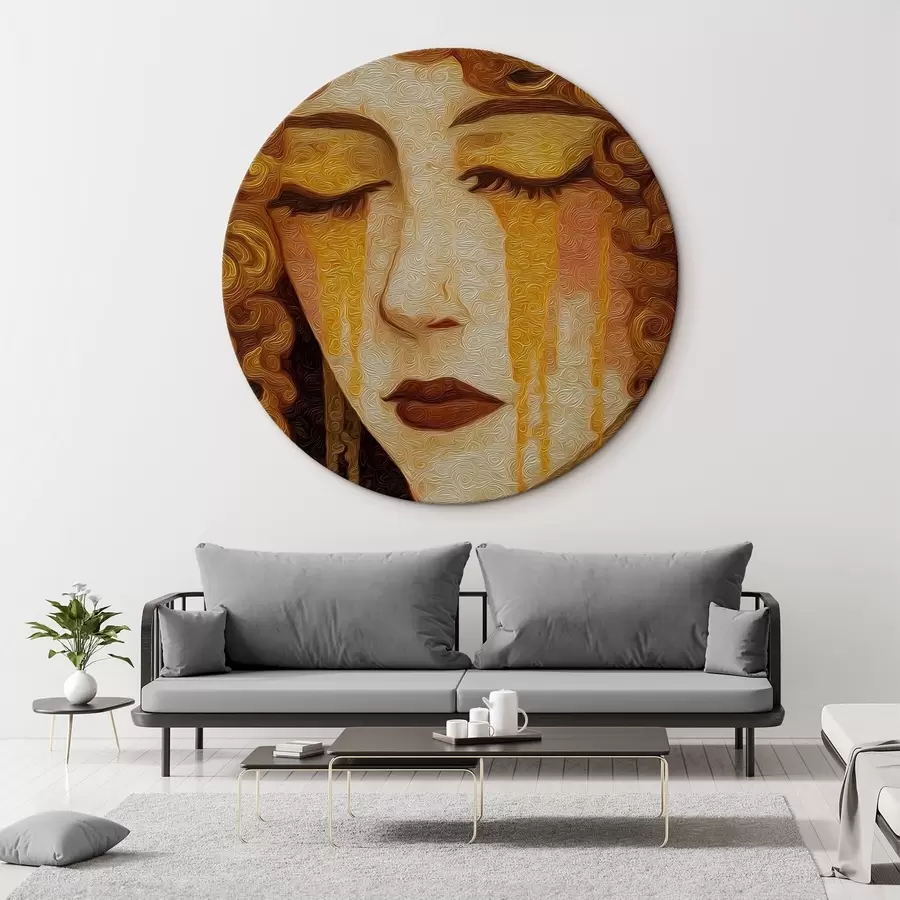 Tablouri Portret feminin cu păr roșu și machiaj decorativ r46149