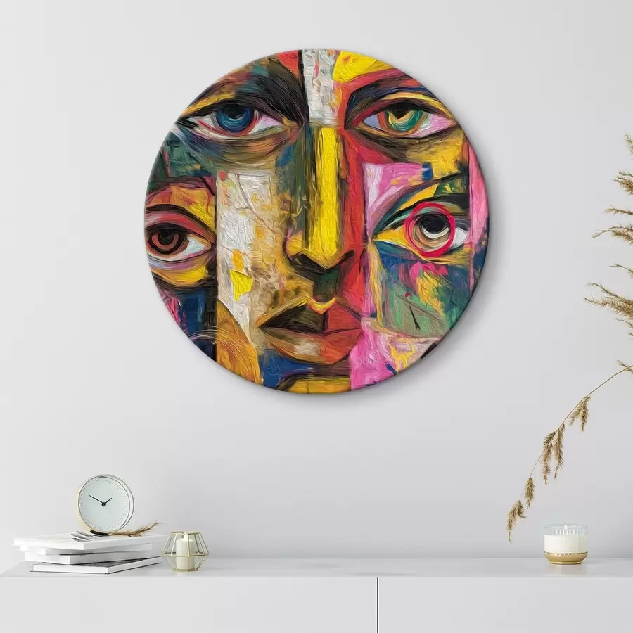 Tablouri Față abstractă cu forme geometrice luminoase r46175