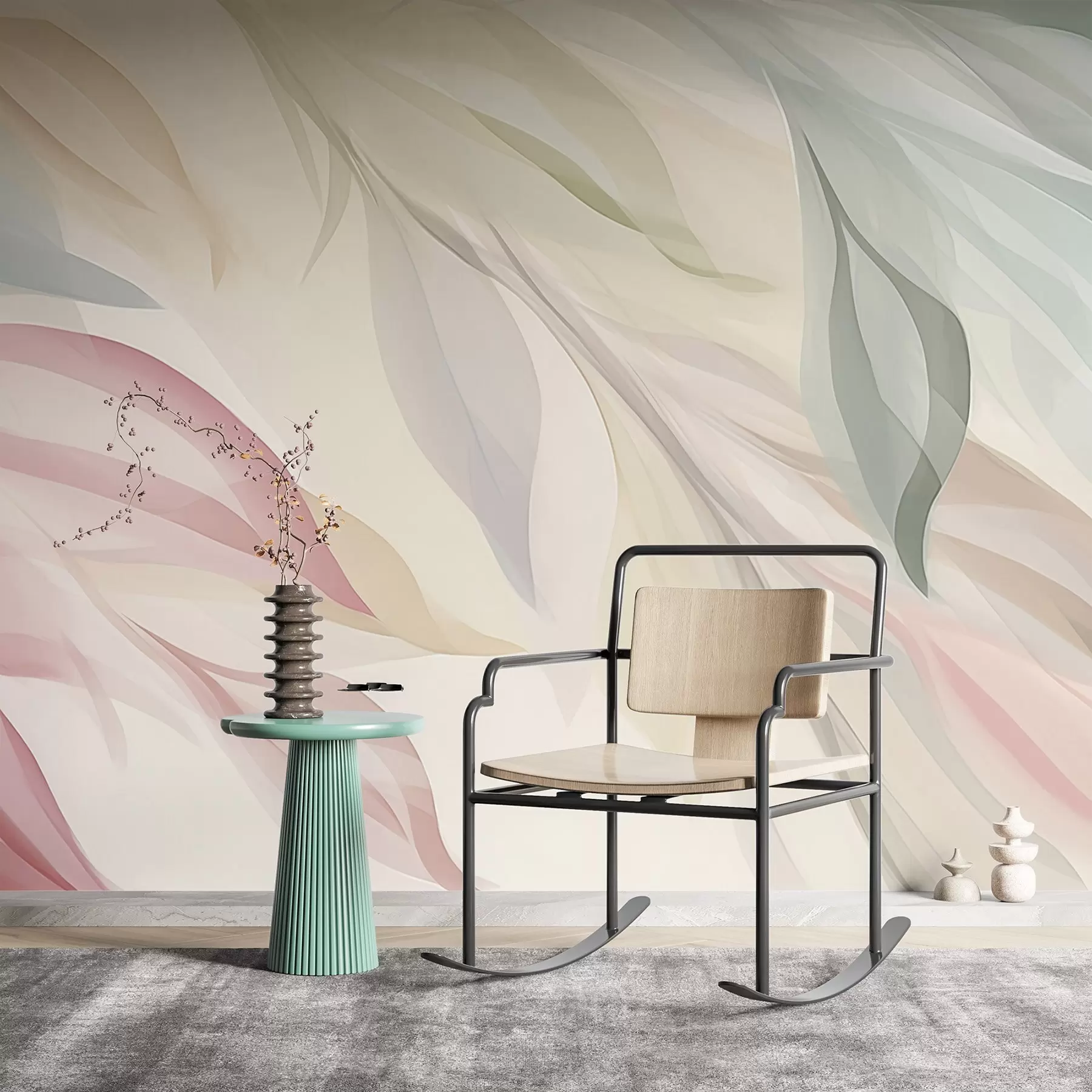 fototapet Frunze ascuțite multicolore w04742