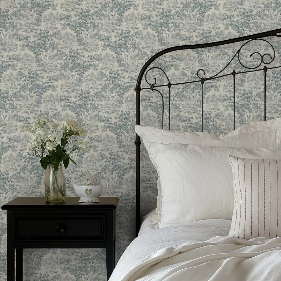 fototapet Scena monocromă cu cerbi în pădure a00748